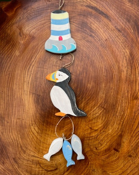 Lighthouse, Puffin, Fish Hanging Decoration